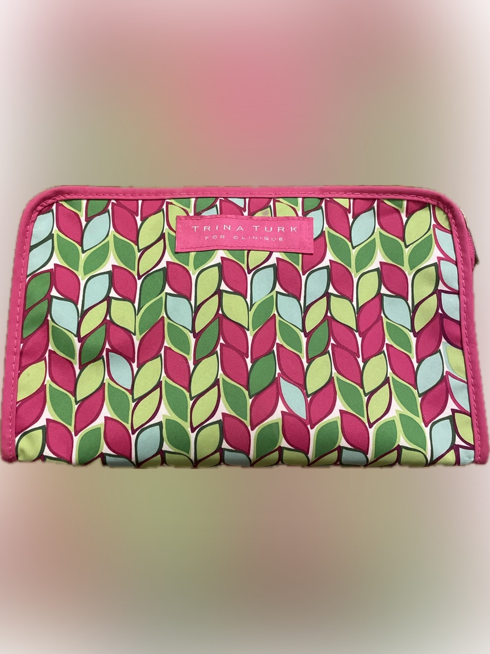 Trina Turk for Clinique Leaf-Print Design Cosmetic Pouch